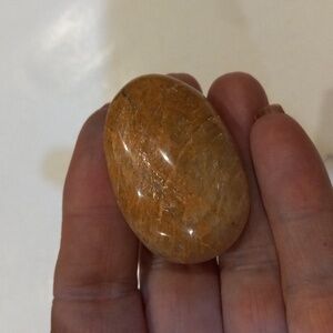 Peach Moonstone Crystal Palmstones - Set of Two